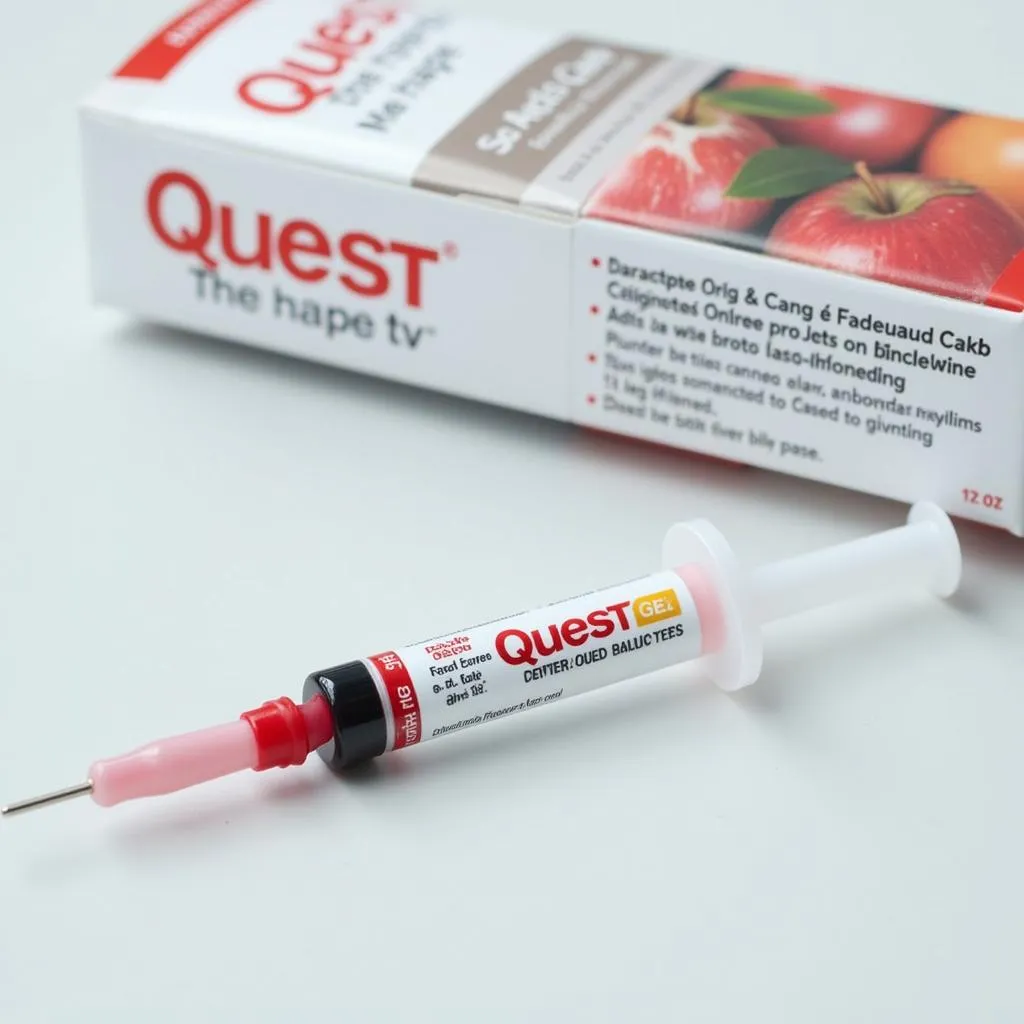 Quest Gel syringe and packaging