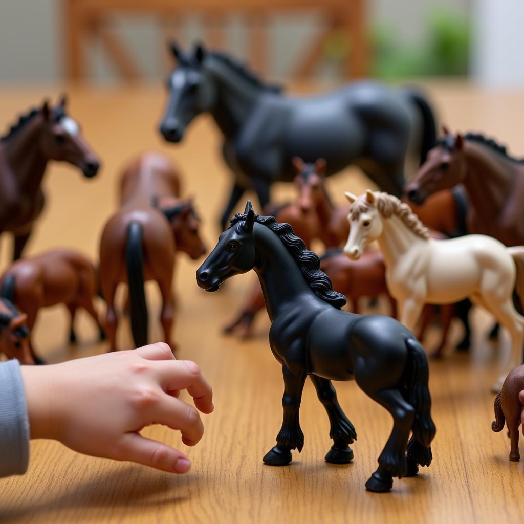 Realistic horse figurines for children