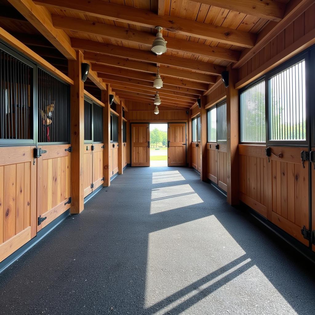 Durable and affordable recycled rubber mats for horse stalls