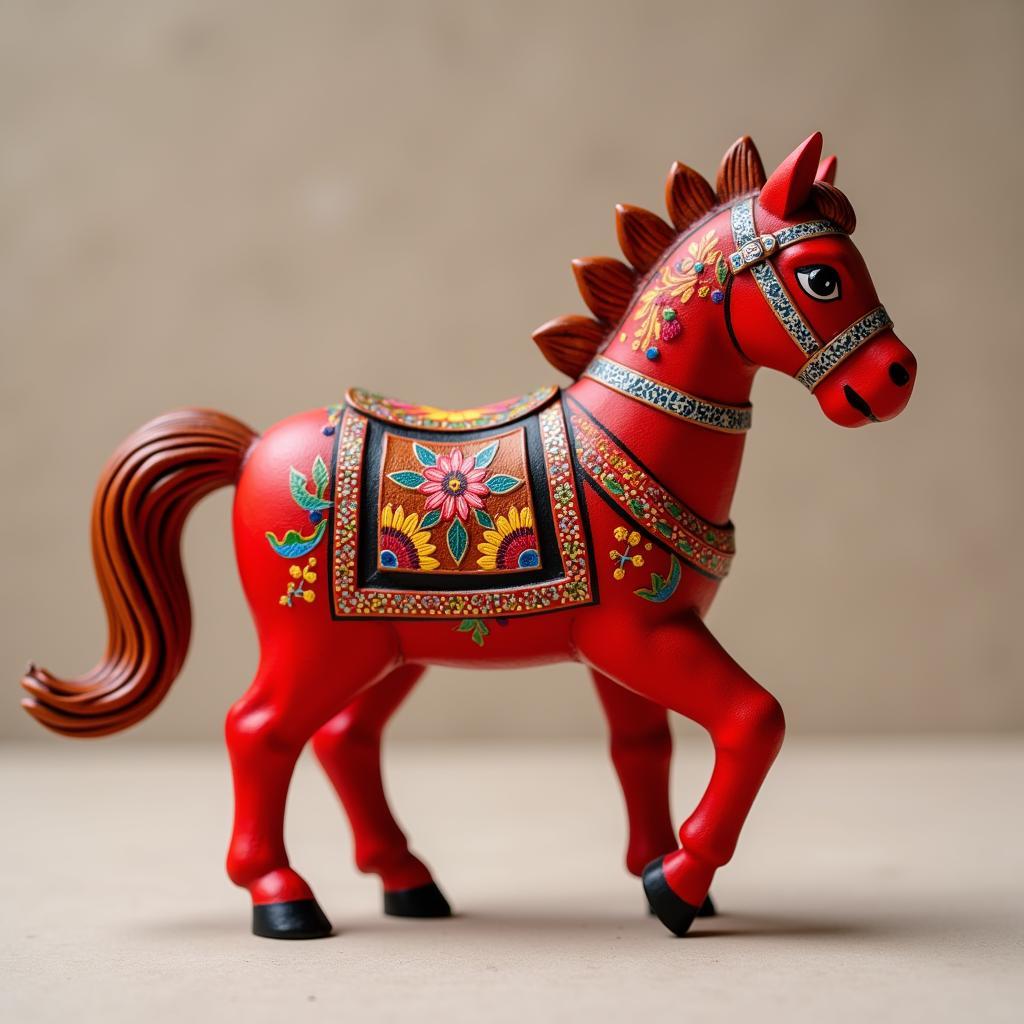 Classic red dala horse ornament