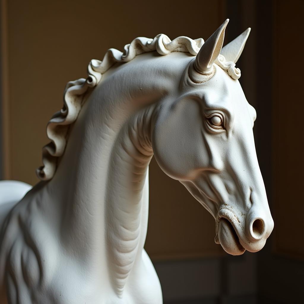 Renaissance Horse Sculpture Detail