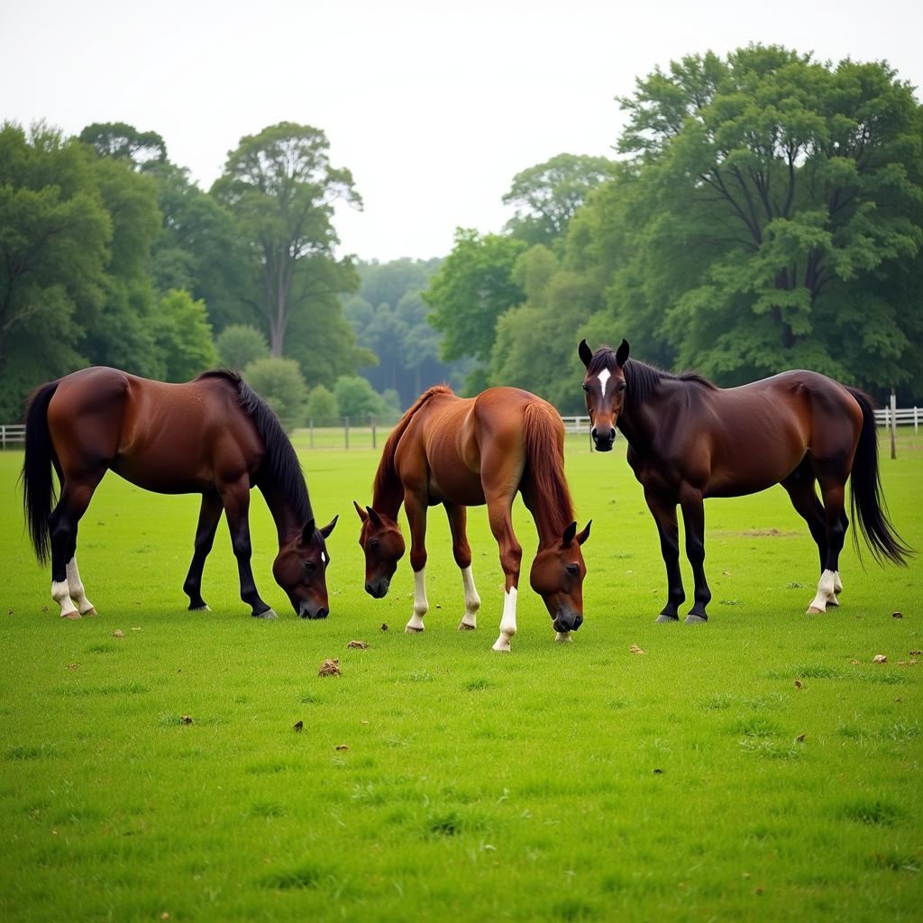 Replacement Horses in a Paddock