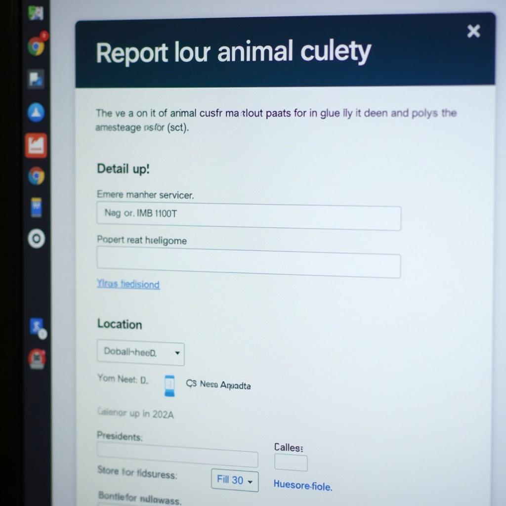 Reporting animal cruelty online