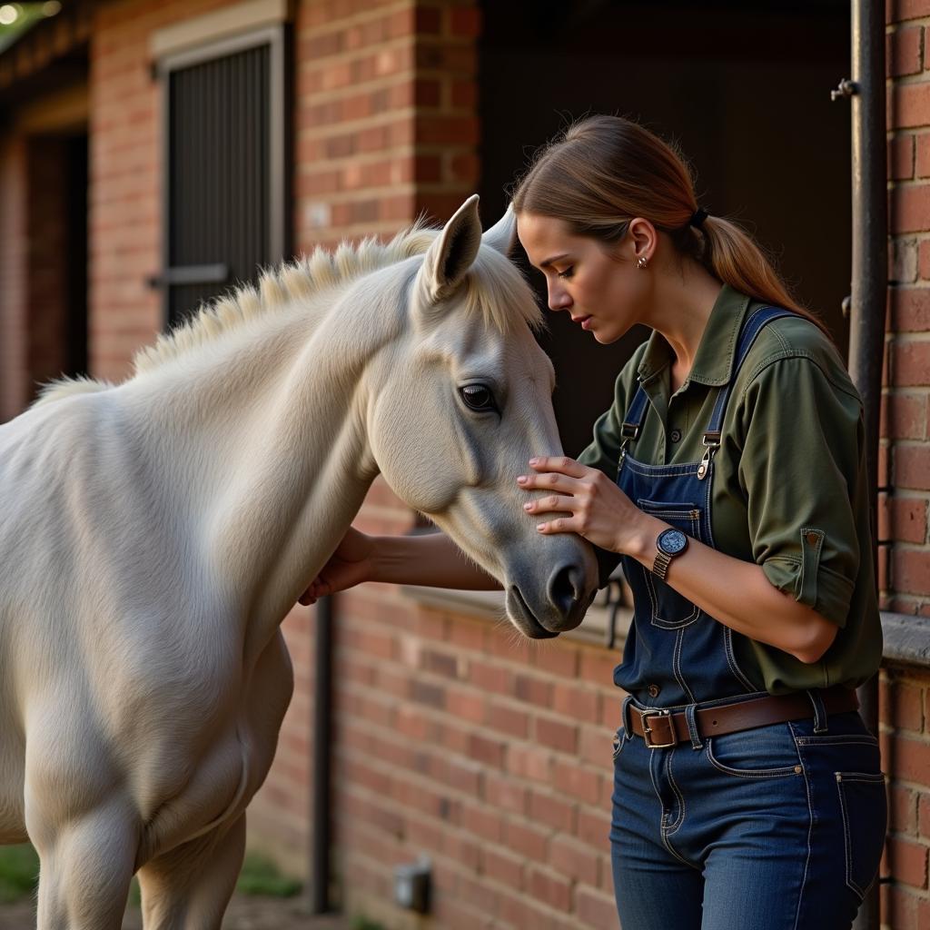 Reputable Arabian Horse Breeder with Palomino Foal