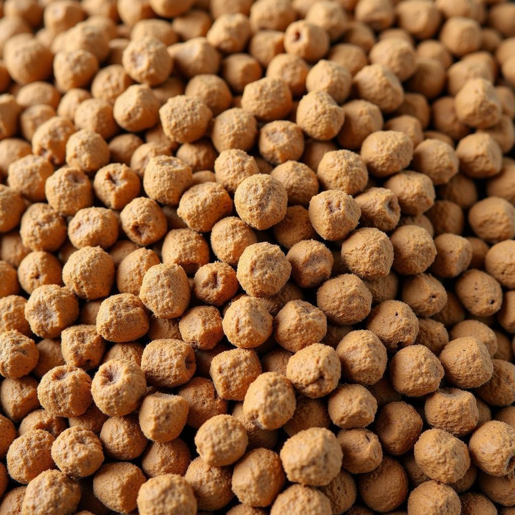 Close-up of rice bran pellets