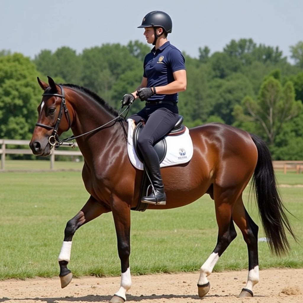 Rider and Horse with a Ported Bit