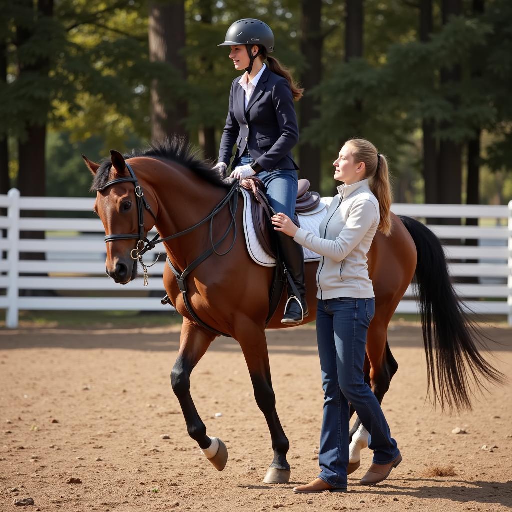 Training a Racking Horse in an Arena