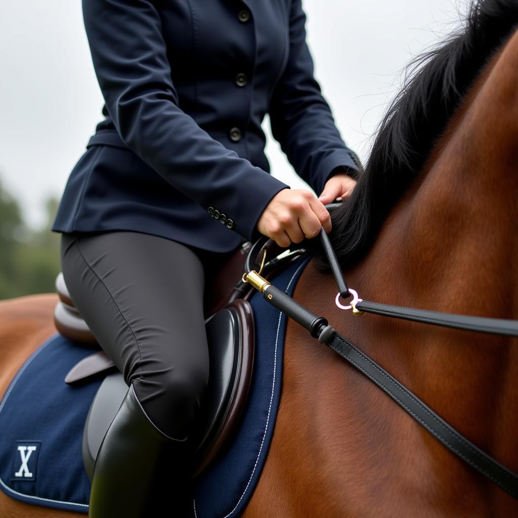 Rider Using a Waterford Bit on a Horse