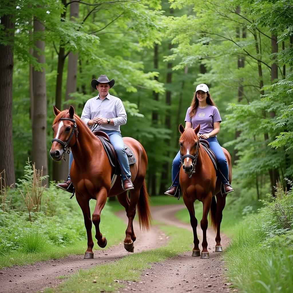 Rocky Mountain Horse trail riding in Kentucky