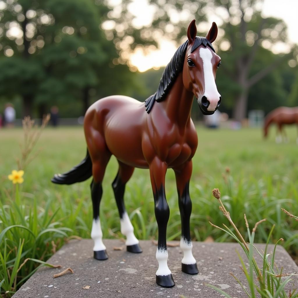 Ruffian Breyer Horse Model at a Memorial