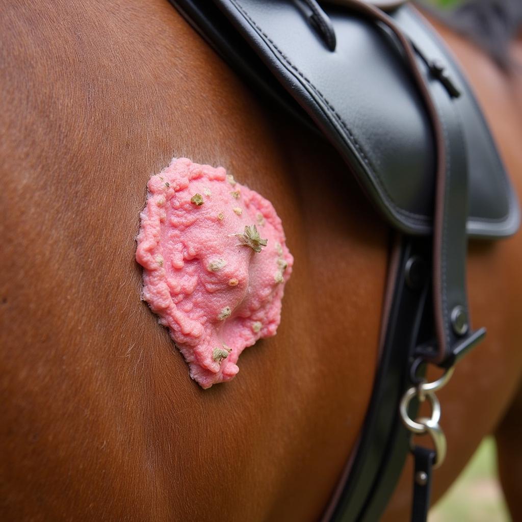 Saddle Sore on Horse's Back