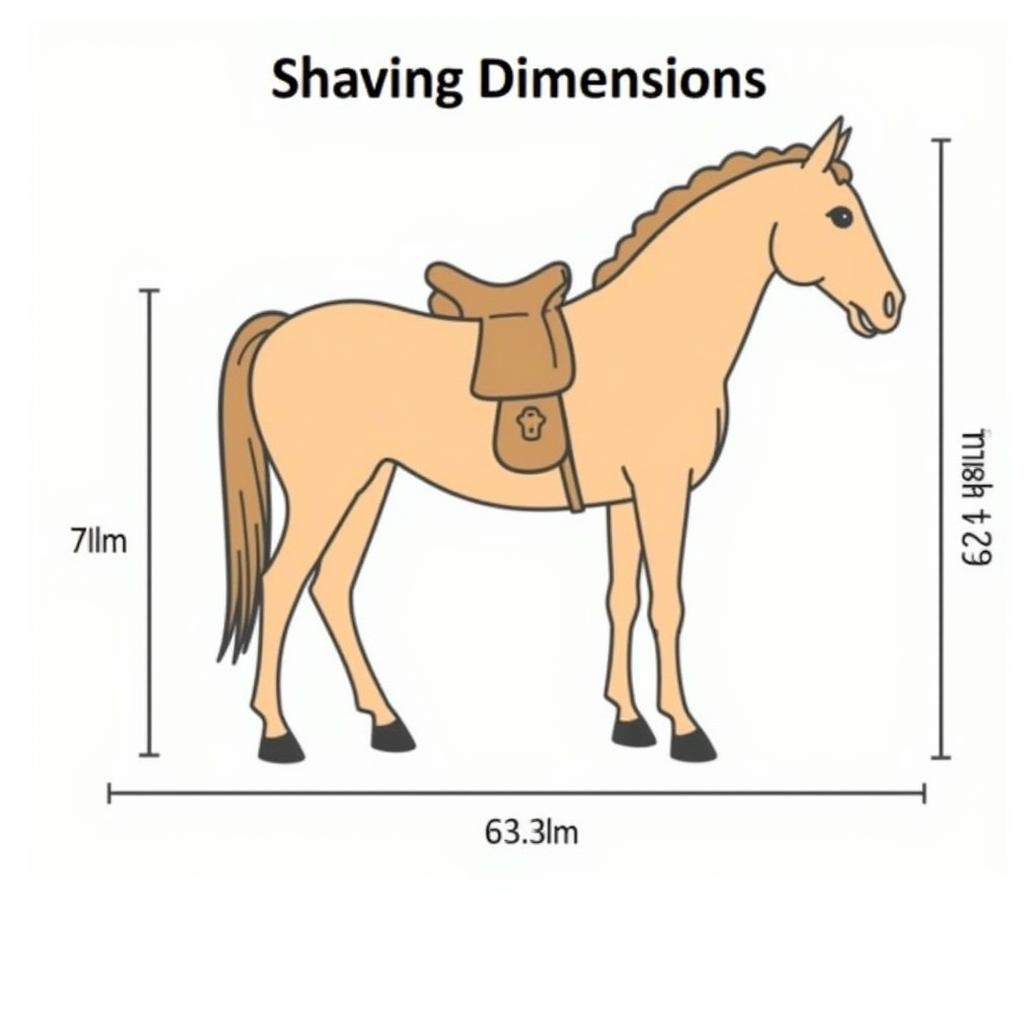 Diagram illustrating shaving horse dimensions