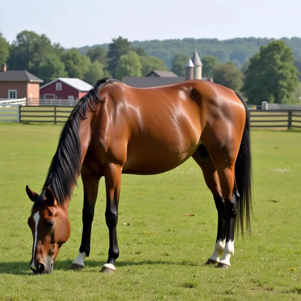 Sidewinder horse on a family farm