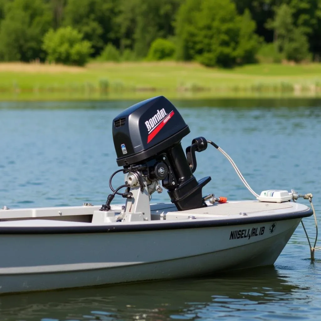 6 HP Outboard Motor on a Small Boat