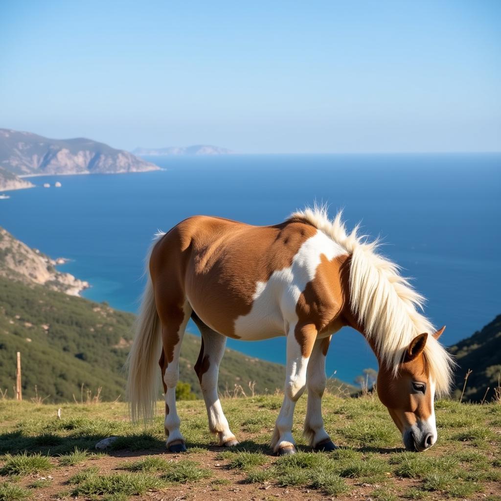 Small Skyros Pony on a Greek Island