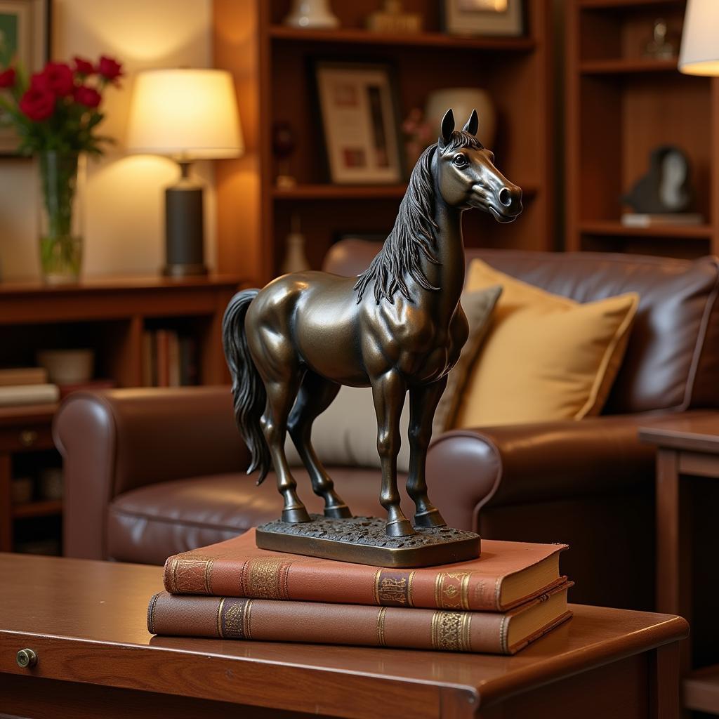 Small Horse Statue in a Living Room