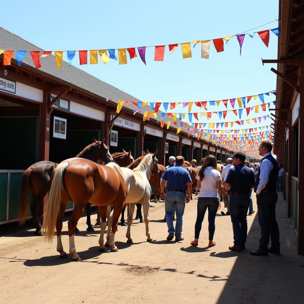 Equestrian enthusiasts gather at a lively horse sale event in Springfield, MO