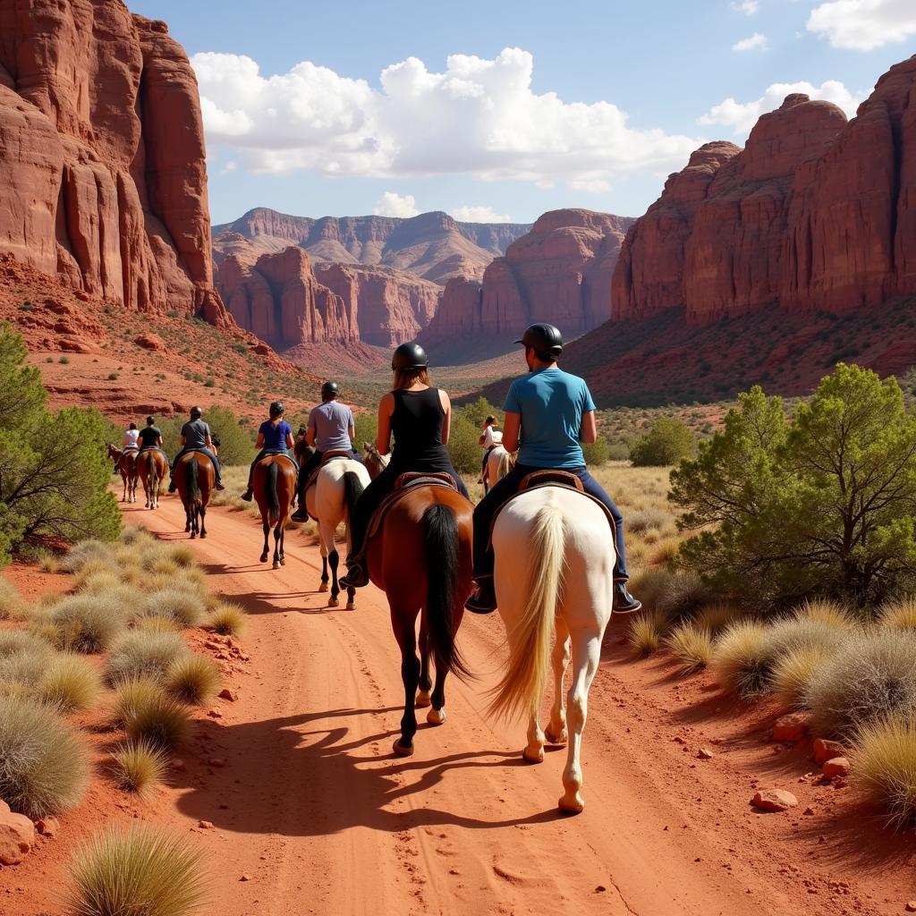 Horseback Riding Through Red Rock Trails in St George, Utah