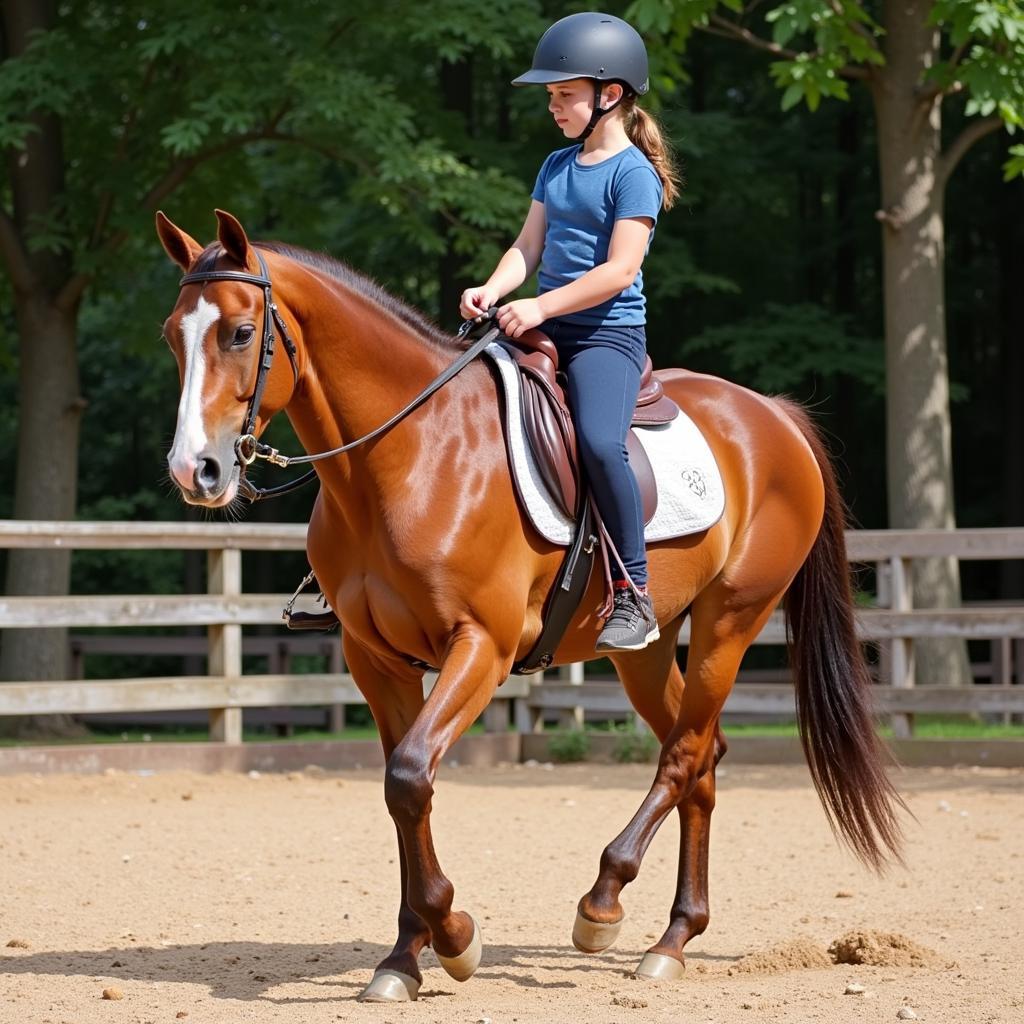 Stella Horse and Rider in Lesson