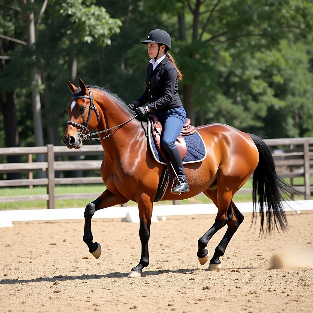 Stock horse competition in action