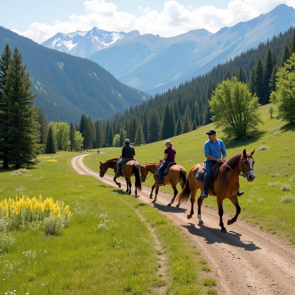 Scenic Trail Riding at Stone Creek of Flying Horse