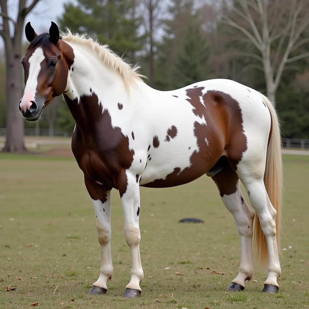 Appaloosa with a stripy coat