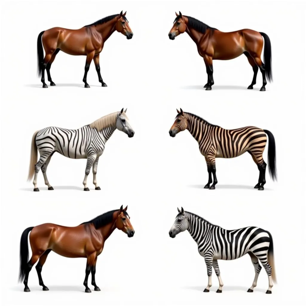 Stripy horse coat patterns