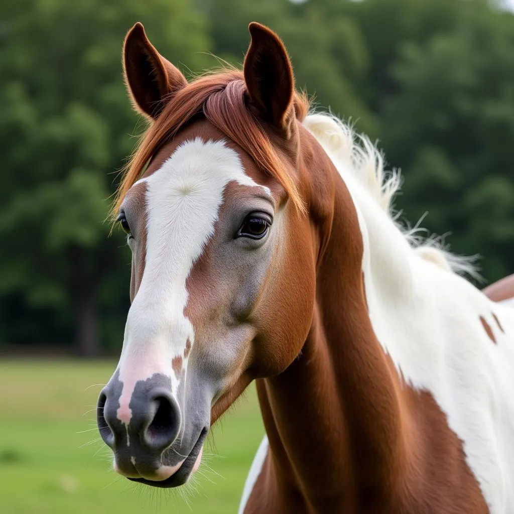 Dappled horse coat