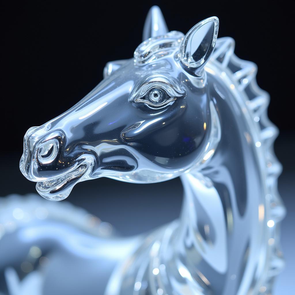 Close-up of a Swarovski Crystal Horse Figurine