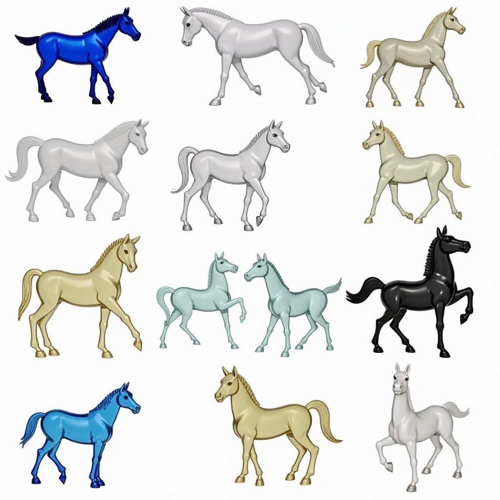 Collection of Swarovski Crystal Horse Figurines