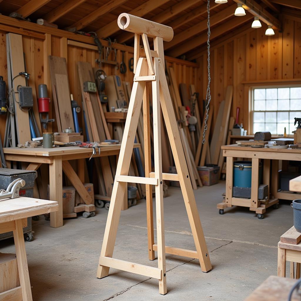 Tall Saw Horse in a Workshop