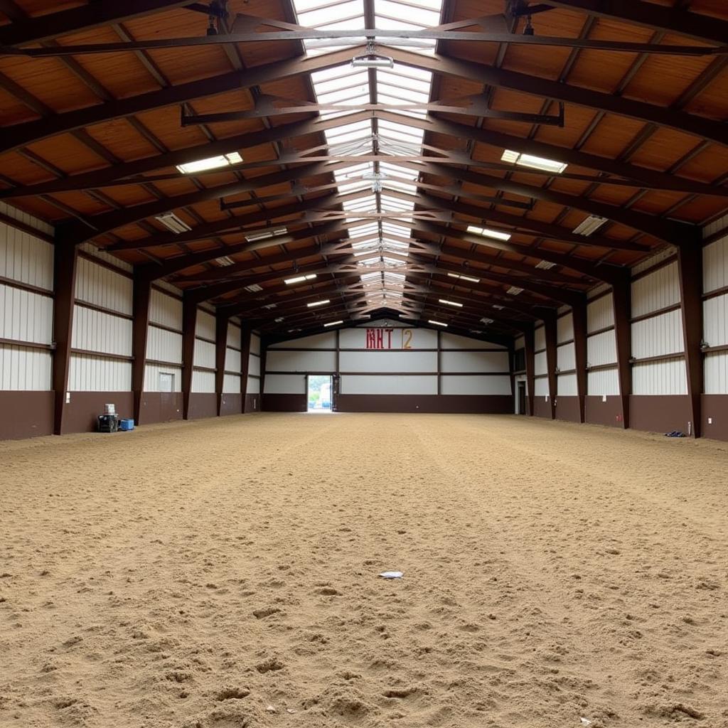 Spacious horse riding arena at a Tampa horse boarding facility