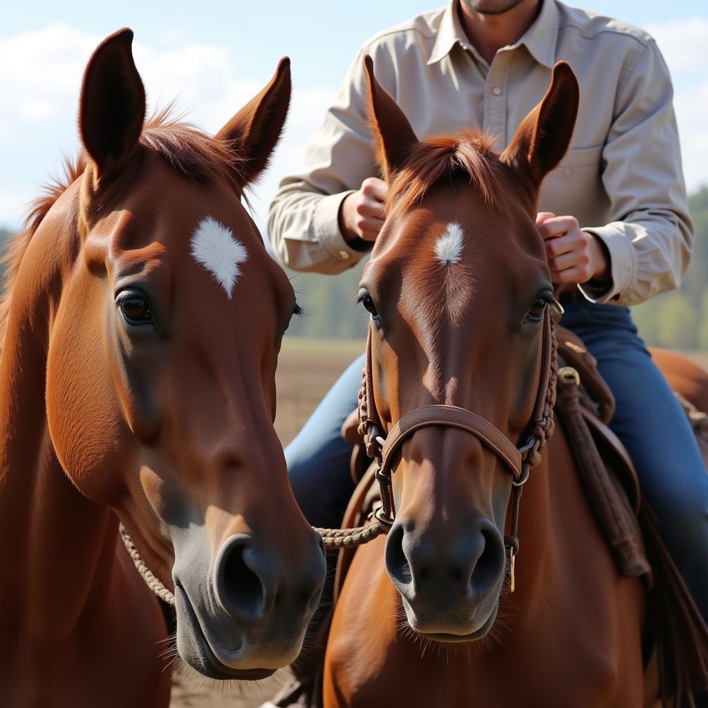 Team Roping Horse and Rider