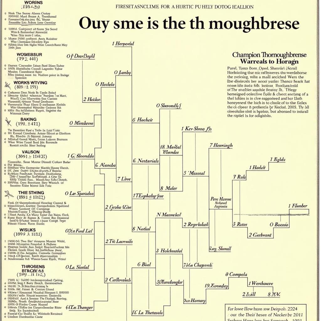 Thoroughbred Racehorse Pedigree Chart