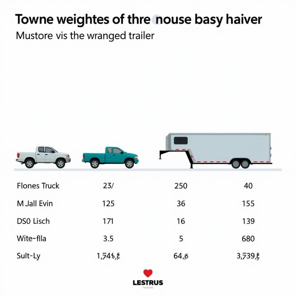 Towing Capacity Chart for Three Horse Gooseneck Trailers