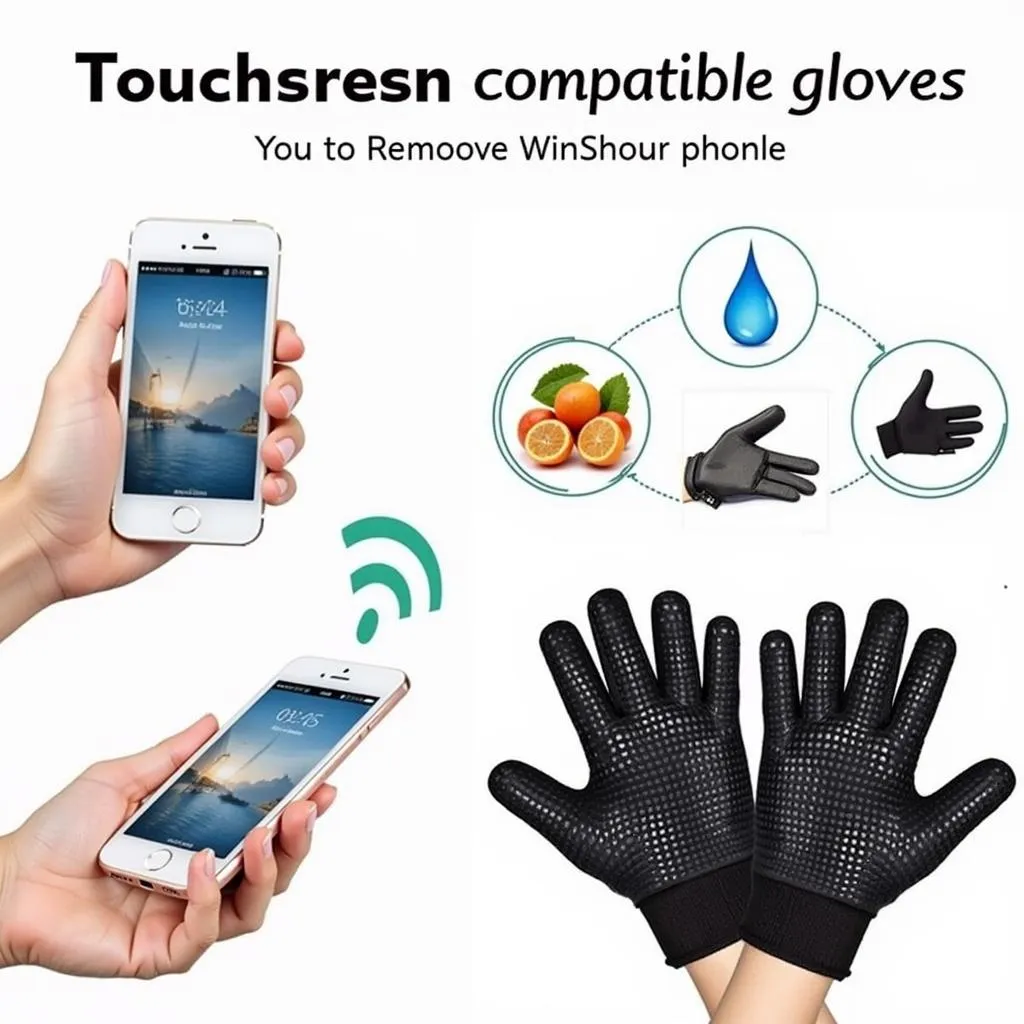 Touchscreen-compatible riding gloves for winter