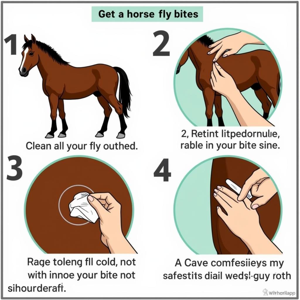 Treating Horse Fly Bites on a Horse