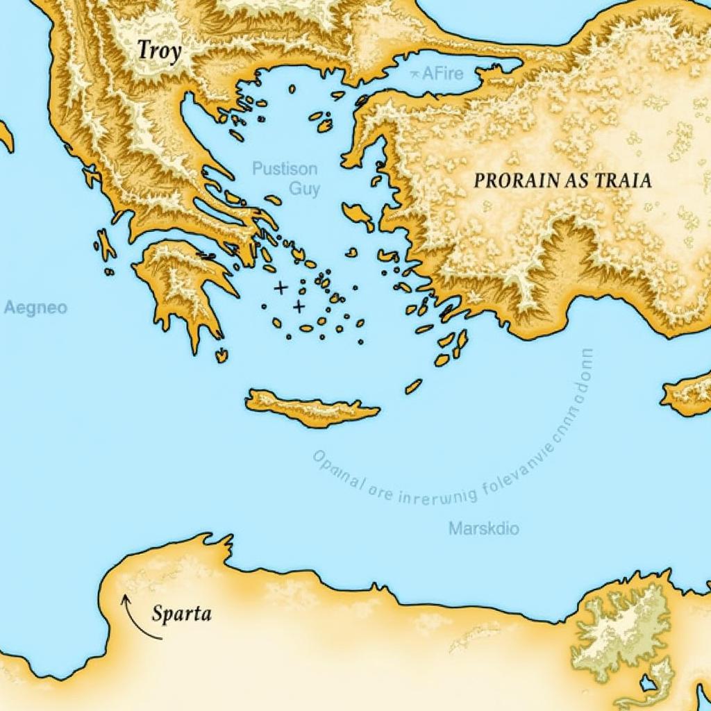 Map of the Trojan War