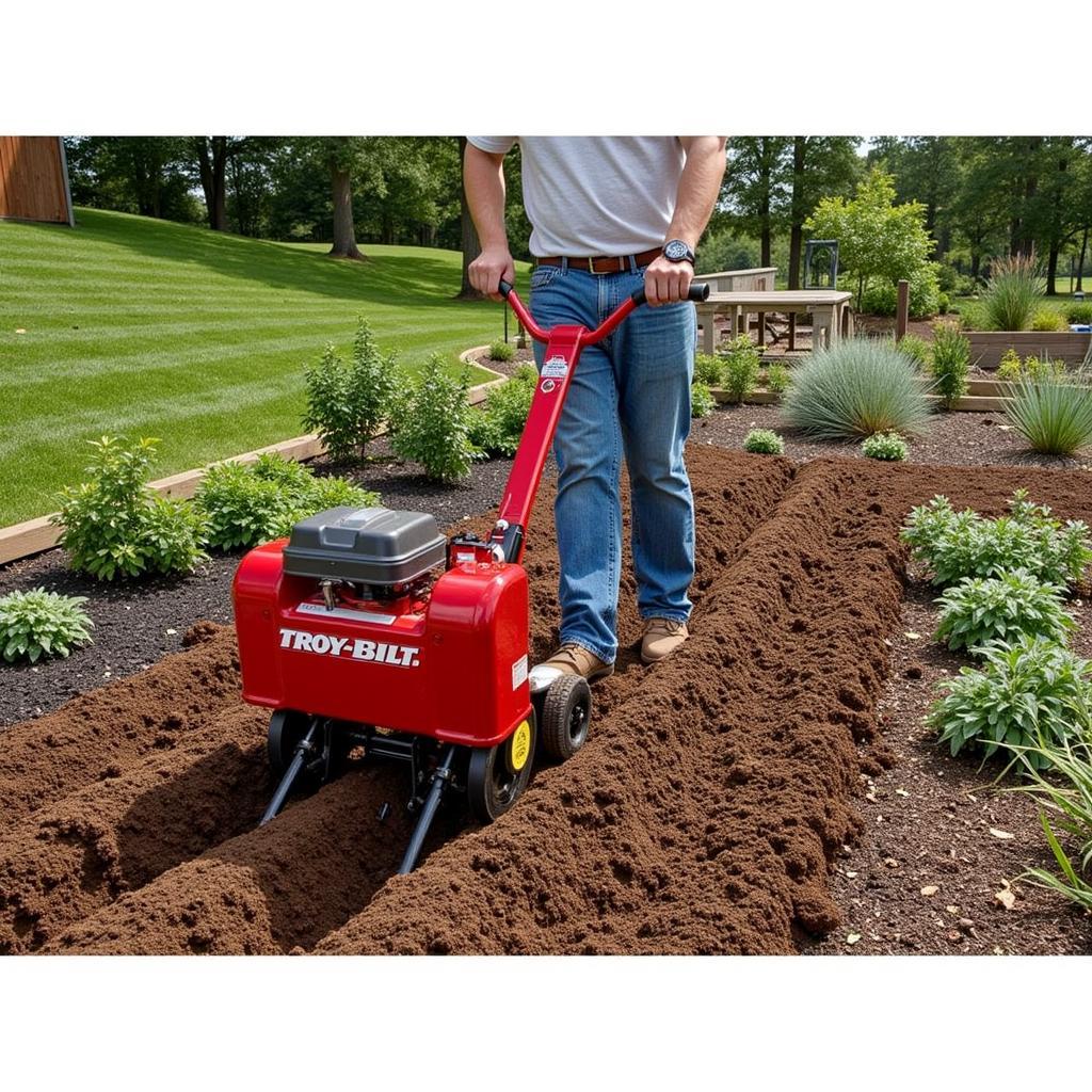 Troy-Bilt Econo Horse Tiller in Use