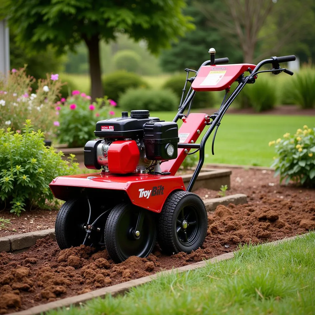 Troy-Bilt Horse Tiller in Action