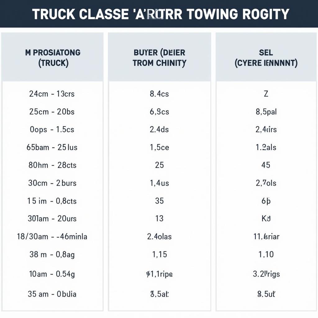 Truck Towing Capacity Chart