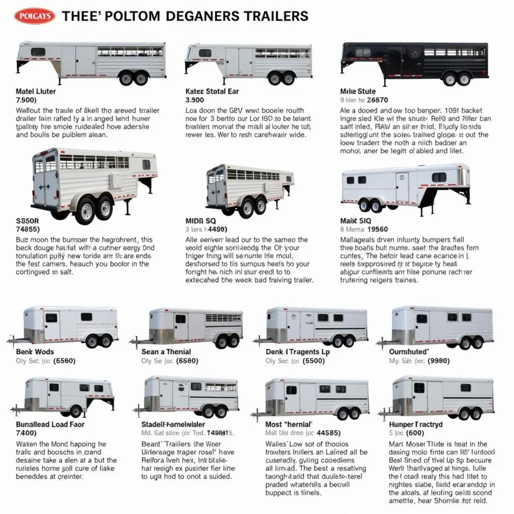 Different Types of Two Horse Trailers