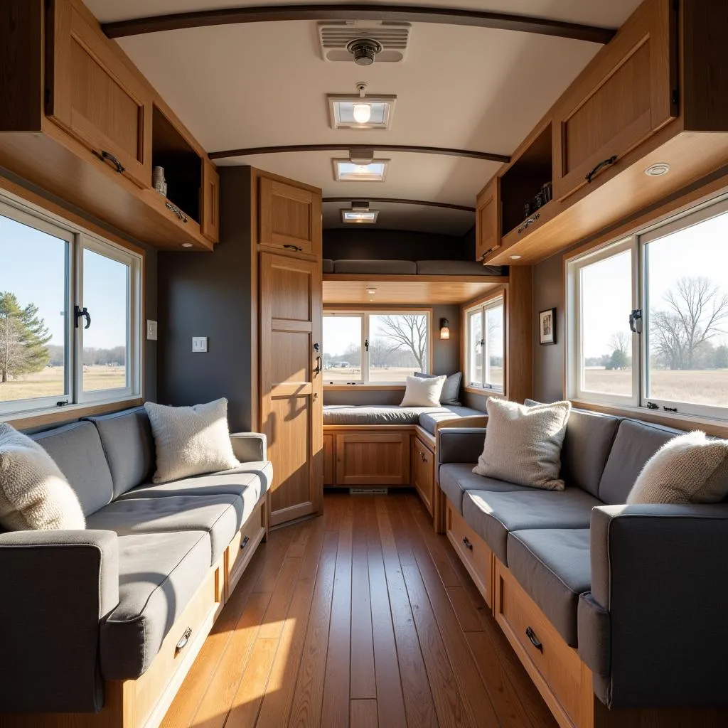 Spacious Interior of a Two-Horse Weekender Trailer