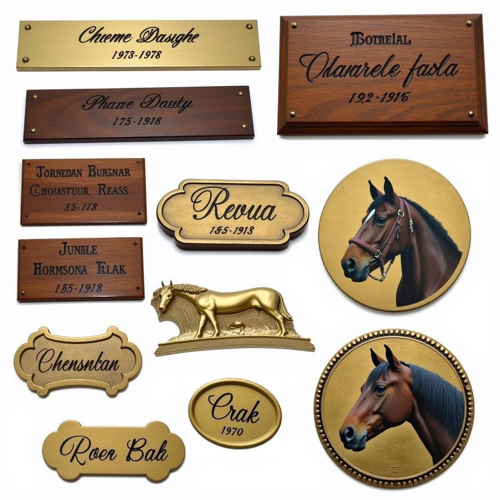 Different Types of Horse Name Plates