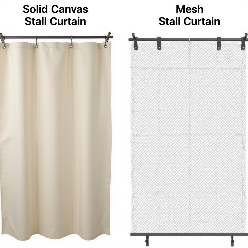 Solid and Mesh Stall Curtains for Horses