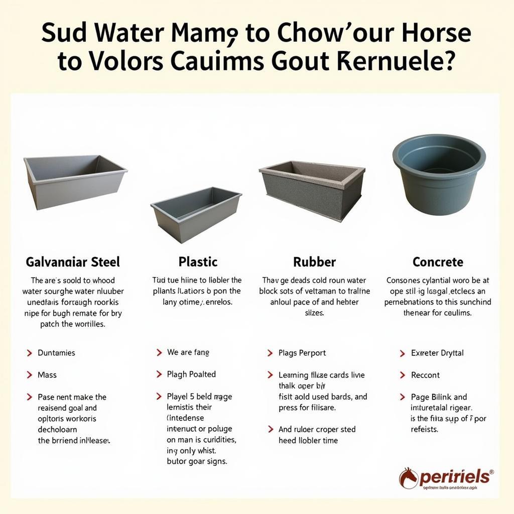 Different Types of Horse Water Troughs