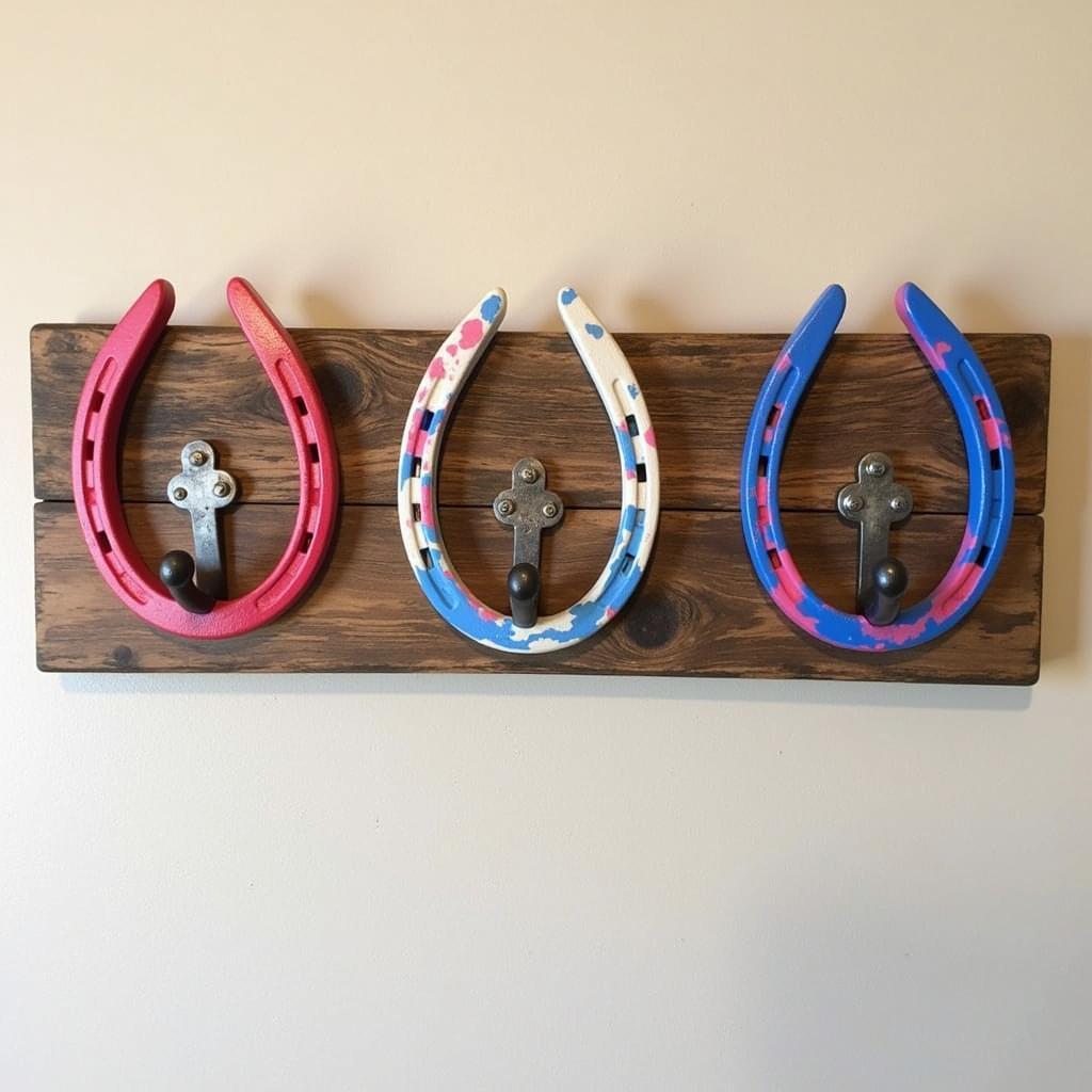 Upcycled Horseshoe Wall Hooks