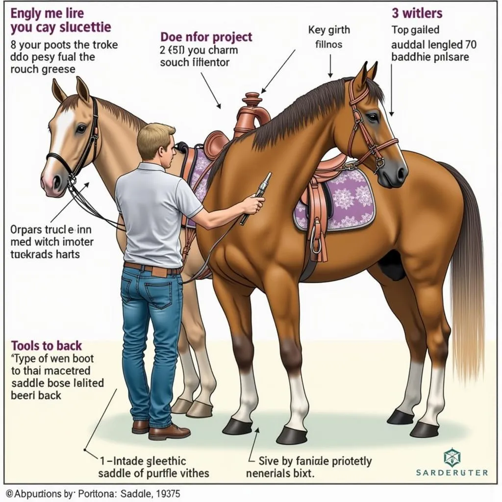 Image of a saddle being fitted to a horse by a professional saddle fitter