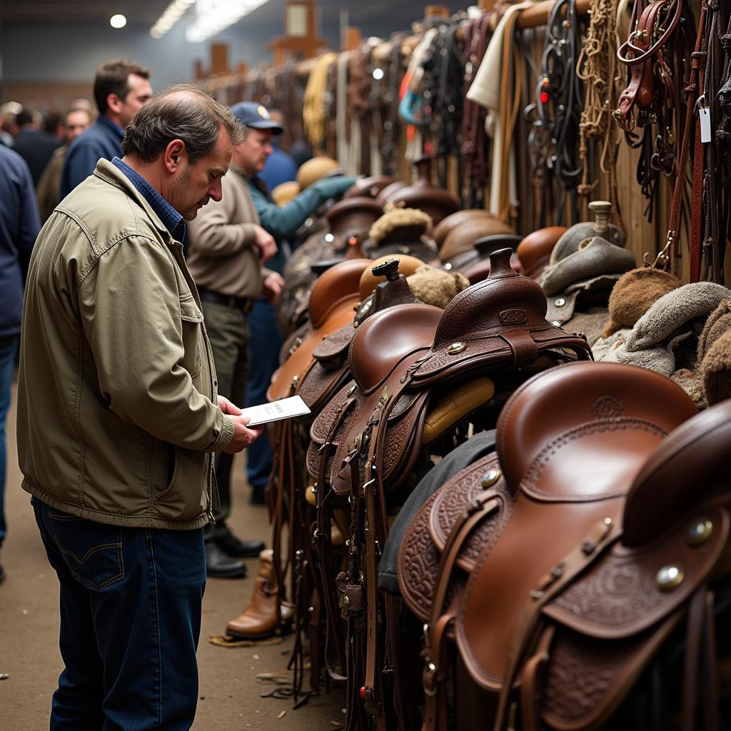 Exploring Used Horse Tack at an Auction