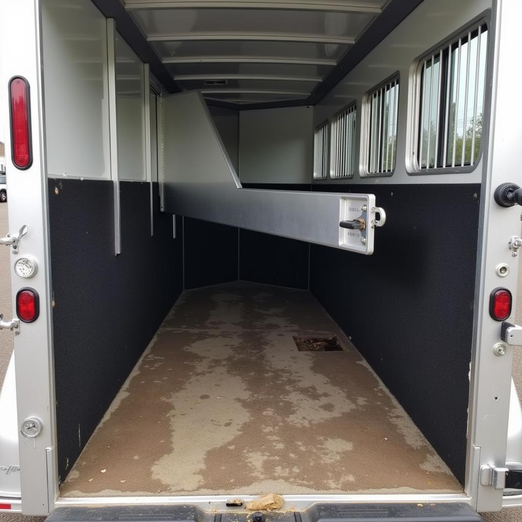 Interior of a Used Horse Trailer in Texas